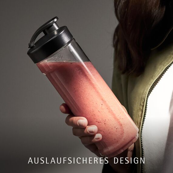 WMF Kult X Mix & Go/Küchenminis Trinkflasche 600 ml, Smoothie Flasche, Mixbehälter, Smoothie Becher aus Tritan-Kunststoff, bruchsicher