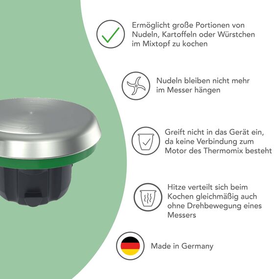 Wundermix - WunderCap® Messerersatz für Thermomix TM7, TM6 • Der revolutionäre Messerersatz • Alternative zu Messerabdeckung • Thermomix Zubehör