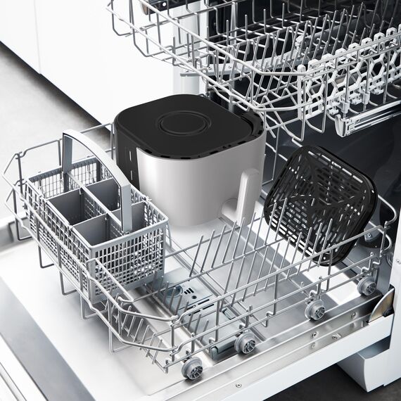 Tefal Easy Fry Infrared Heißluftfritteuse, bis zu 99% weniger Fett, Infrarottechnologie, 7 Liter, digitales Bedienfeld, Sichtfenster, Auto-Off, Warmhaltefunktion, spülmaschinenfest, Weiß, EY831GE0