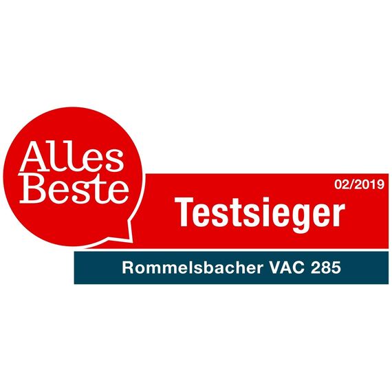 ROMMELSBACHER Vakuumierer VAC 285 - Absaugleistung 9 Liter/Min., Einhand-Bedienung, für Langzeitbetrieb, vollautom. Vakuumieren & Versiegeln, 2 Versiegelungszeiten, für Folien bis 30 cm Breite