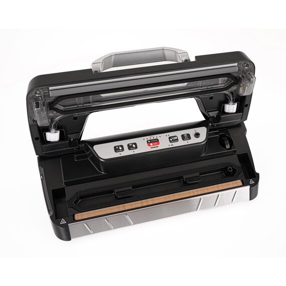 ROMMELSBACHER Vakuumierer VAC 285 - Absaugleistung 9 Liter/Min., Einhand-Bedienung, für Langzeitbetrieb, vollautom. Vakuumieren & Versiegeln, 2 Versiegelungszeiten, für Folien bis 30 cm Breite