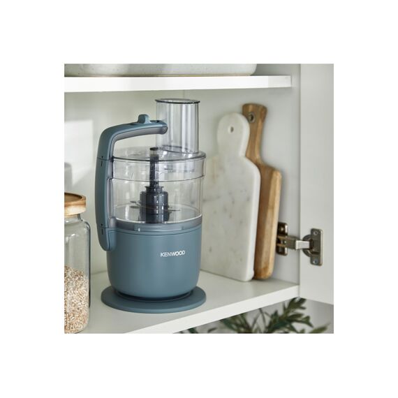 Kenwood MultiPro Go FDP22.​000GY, Robot da Cucina che Trita, Affetta, Grattugia, Riduce in Purea e Impasta, Ciotola da 1.3L, Lame per Impastare, Disco da 4 mm, 650W, Storm Blu