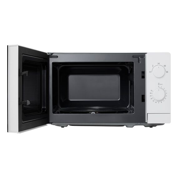 LG MS2082H Solo-Mikrowelle (20 L, 700 W) mit einfacher Bedienung (5 Leistungsstufen, Doppel-Drehregler, LED-Beleuchtung), Weiß