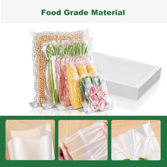 Bonsenkitchen Vakuumrollen, BPA-frei, Versatile Food Freshness Roll, Ideale Lebensmittelverpackungen für Kichen, Restaurant und Outdoor Events, 3 Rollen 28x600cm + 3 Rollen 20x600cm, TB06