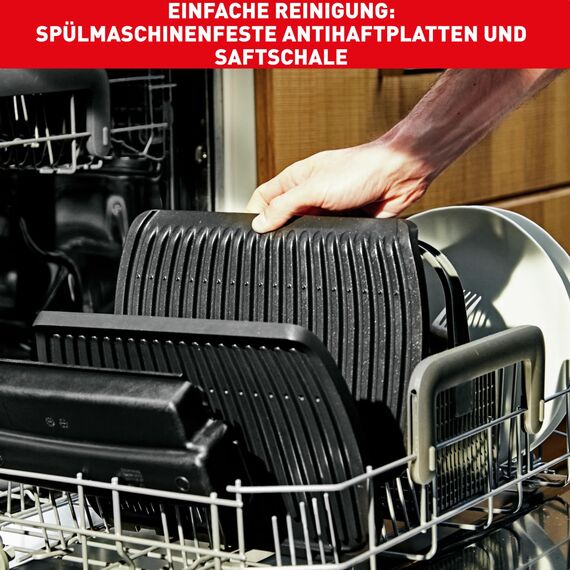 Tefal OptiGrill+ XL Kontaktgrill, 9 Programme, manueller Modus, 200 W, Garstufenanzeige, Dickemessung, Abnehmbare XL-Platten, Elektrogrill, Edelstahl, GC722D16