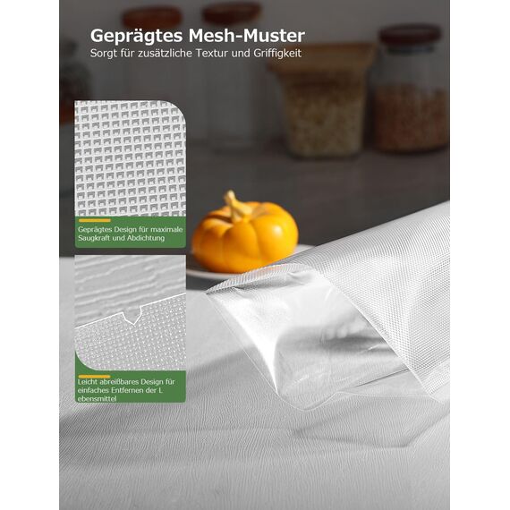 Vakuumierbeutel 100 Beutel 15x25cm, Profi Vakuumierfolie Vakuumbeutel für Vakuumierer & Lebensmittel Lagerung & Sous Vide Geeignet, Gefrierbeutel BPA-frei & Reißfest