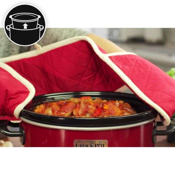 Crock-Pot Schongarer Slow Cooker | 2 Temperatureinstellungen + Warmhaltefunktion | 3,5 Liter (3-4 Personen) | Rot [SCV400RD]