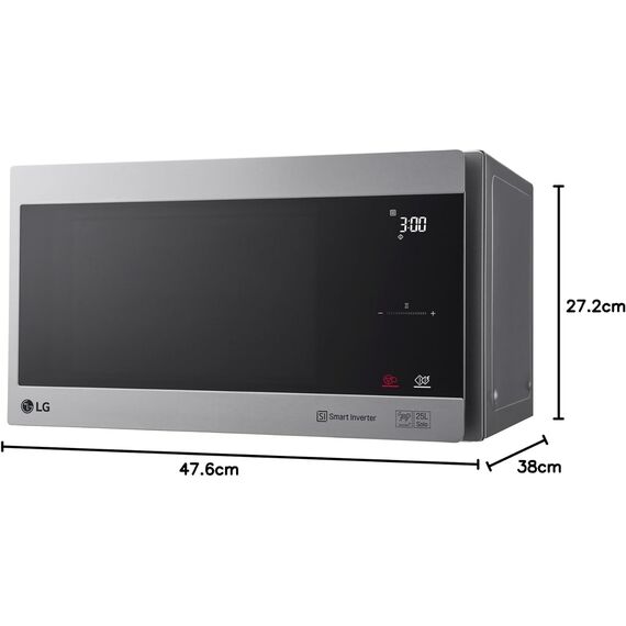 LG Electronics MS 2595 CIS Mikrowelle / 47.6 cm/Eco On Energiesparmodus/silber