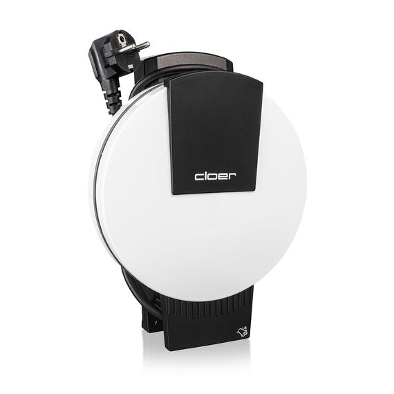 Cloer 181 Waffeleisen für eine Herzwaffel, 930 W, Waffelgröße 16 cm, schwere Backplatten, optische und akustische Fertigmeldung, Metall, weiß
