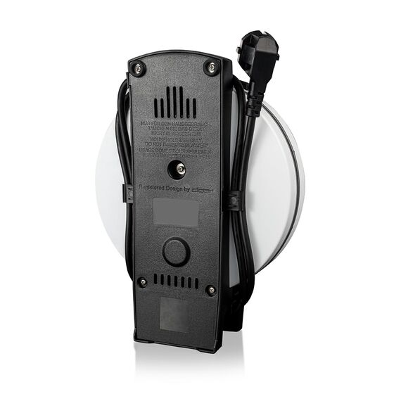 Cloer 181 Waffeleisen für eine Herzwaffel, 930 W, Waffelgröße 16 cm, schwere Backplatten, optische und akustische Fertigmeldung, Metall, weiß