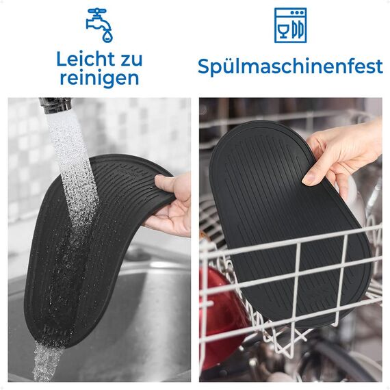 ecooe Silikon Abtropfmatte NUR für SodaStream Duo und E-Duo Trockenmatte Unterlage ​Abtropfschale Zubehör für SodaStream Wassersprudler wasserdicht und rutschfest