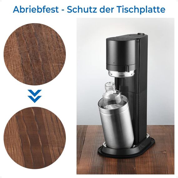 ecooe Silikon Abtropfmatte NUR für SodaStream Duo und E-Duo Trockenmatte Unterlage ​Abtropfschale Zubehör für SodaStream Wassersprudler wasserdicht und rutschfest