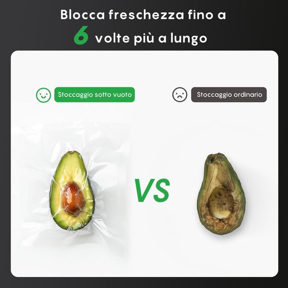 FRESKO Vakuumrollen 2 Rollen 28 x 600cm, Professionelle Vakuumierbeutel Folienbeutel, Größe für alle Vakuumiergeräte, BPA-frei, Geprägte Luftrillen, Sous-Vide-Gefrierbeutel