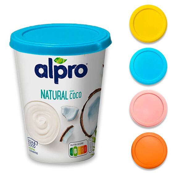 XILMARK JoghurtDeckel 500g, Wiederverwendbarer Deckel für Joghurtbecher, Dosendeckel Wiederverwendbar Silikondeckel Joghurt 500 G, Joghurt Kunststoff-Deckel (AMAZON FOUND)