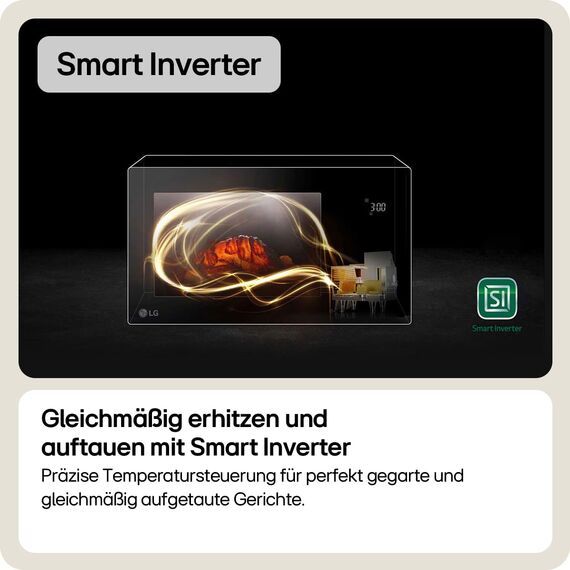 LG Electronics MH 6565 CPS Mikrowelle / 47.6 cm/akustisches Signal bei Programmende/edelstahl