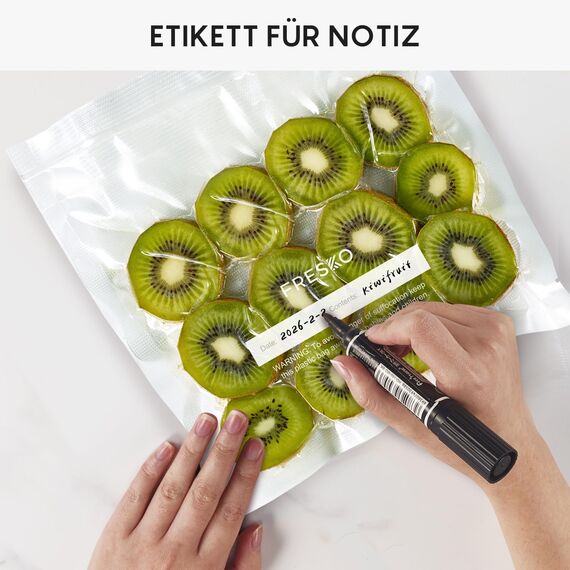 FRESKO Vakuumbeutel 28 x 40 cm / 80 Stück, professionelle Folienbeutel, geeignet für alle Vakuumiergeräte, BPA-frei, geprägte Luftrillen, Sous-Vide-Gefrierbeutel