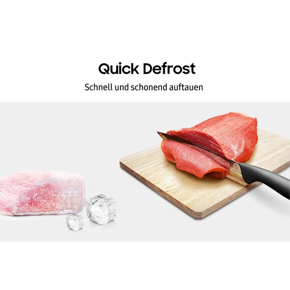 Samsung MS2AF300EEW/EG Mikrowelle, 800 W, 23 ℓ Garraum, 48,9 cm Breite, 6 Leistungsstufen, Auftauautomatik, Weiß