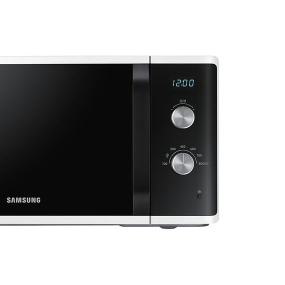 Samsung MW3500 Mikrowelle MS23K3614AW/EG / 800 W / 23 L Garraum / 48, 9 cm Breite / Kratzfester Keramik-Emaille-Innenraum / 6 Leistungsstufen / Weiß