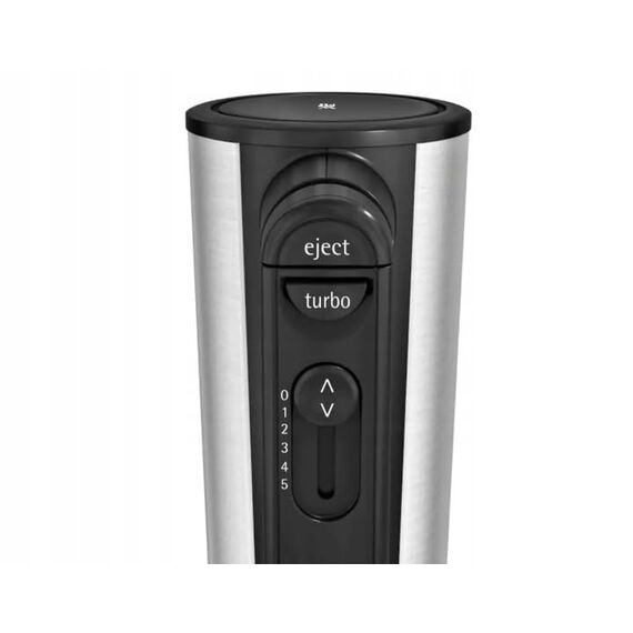 WMF Kult X Handmixer – Handrührgerät aus Edelstahl Cromargan mit 5 Geschwindigkeitsstufen und Turbofunktion, leistungsstark, Küchenmixer zum Rühren, Kneten und Aufschlagen, ergonomisch, leise, schwarz