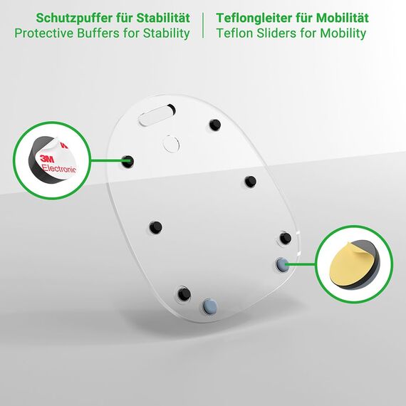 Siegvoll Gleitbrett für Thermomix TM6 TM5 Gleiter müheloses Verschieben Rollbrett aus Acryl - Transparent