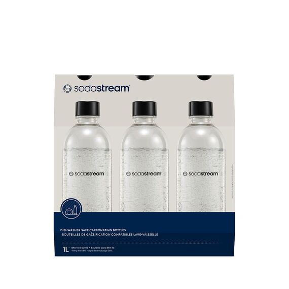 SodaStream 2260525 Wasserflasche, Kunstoff, multi, 3er Pack (3x1 Liter), 464