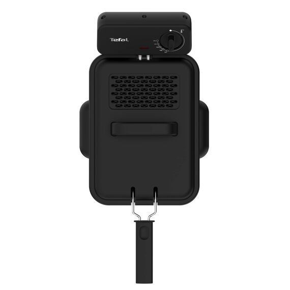 Tefal Family Pro Access 4,0L Fritteuse, 3000 Watt, semiprofessionell mit Öl, herausnehmbarer Ölbehälter, Kühlzonen-Technologie, leichte Reinigung, knusprige Pommes, Edelstahl, schwarz, FR5030