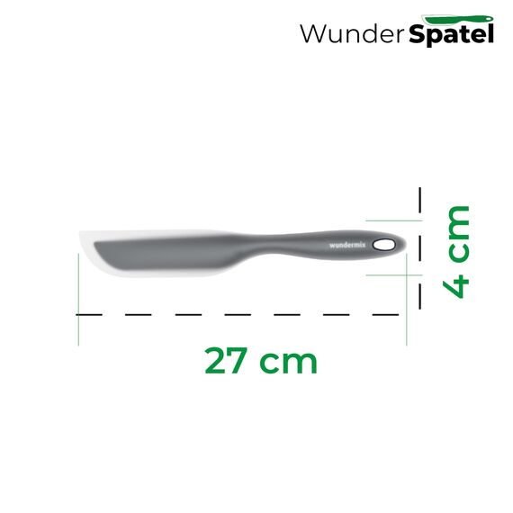 Wundermix - WunderSpatel® Biegsamer Spatel • Spachtel ideal für deine Küchenmaschine • Als Schaber zum Entleeren des Mixtopfs • Farbe: Grau