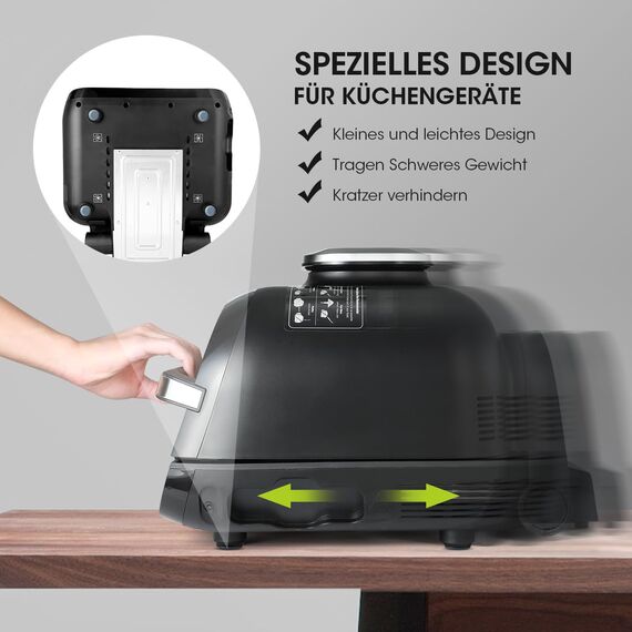 Aieve 8 STK.Gleitbrett für Küchengeräte Unsichtbares Selbstklebend kompatibel mit Thermomix, Kaffeevollautomaten Heißluftfritteuse, Küchen Zubehöre, Für Küchenmaschinen leicht zu verschieben (Blau)