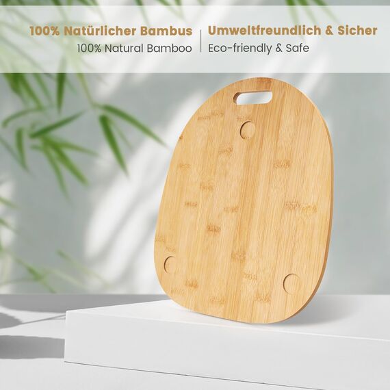 Siegvoll Gleitbrett für Thermomix TM6 TM5 aus Bambus, Schnelles Bewegen Rollbrett für Thermomix Vorwerk Küchenmaschine, Zubehör für Thermomix TM6 TM5,Bambusholz