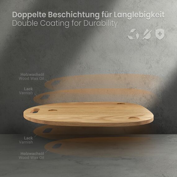 Siegvoll Gleitbrett für TM6 TM5 aus edlem Eichenholz, Gleiter müheloses Verschieben Rollbrett, Zubehör für TM6 TM5