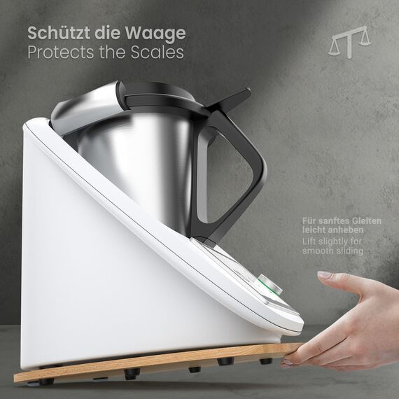 Siegvoll Gleitbrett für TM6 TM5 aus edlem Eichenholz, Gleiter müheloses Verschieben Rollbrett, Zubehör für TM6 TM5