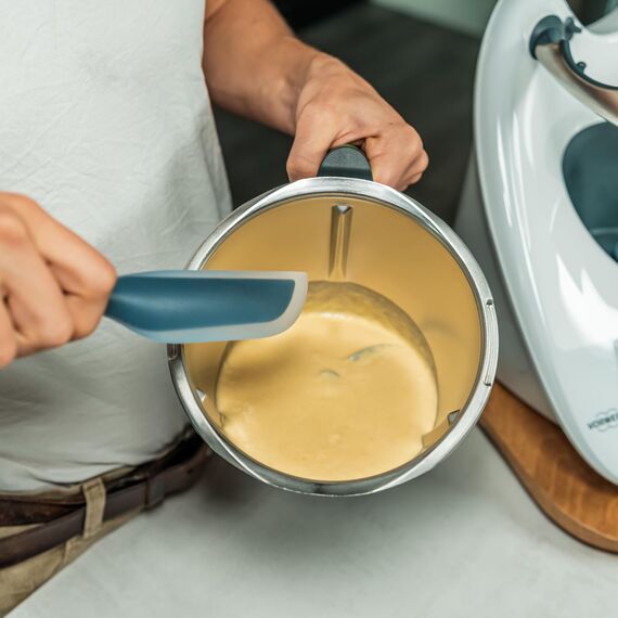 Wundermix - WunderSpatel® Biegsamer Spatel • Spachtel ideal für deine Küchenmaschine • Als Schaber zum Entleeren des Mixtopfs • Farbe: Grau