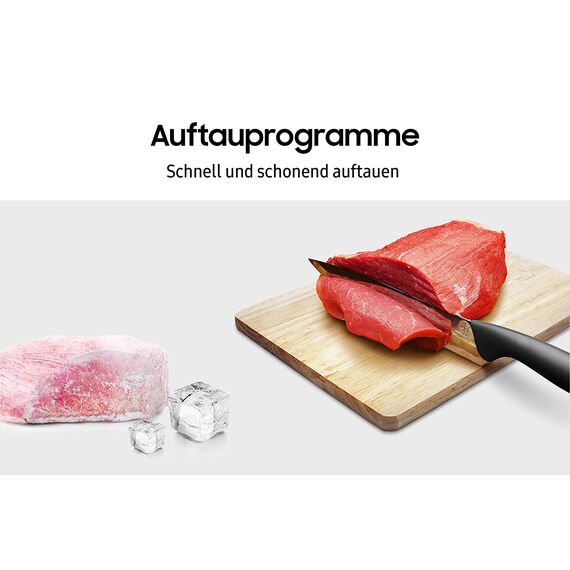 Samsung MW3500 Mikrowelle MS23K3614AW/EG / 800 W / 23 L Garraum / 48, 9 cm Breite / Kratzfester Keramik-Emaille-Innenraum / 6 Leistungsstufen / Weiß