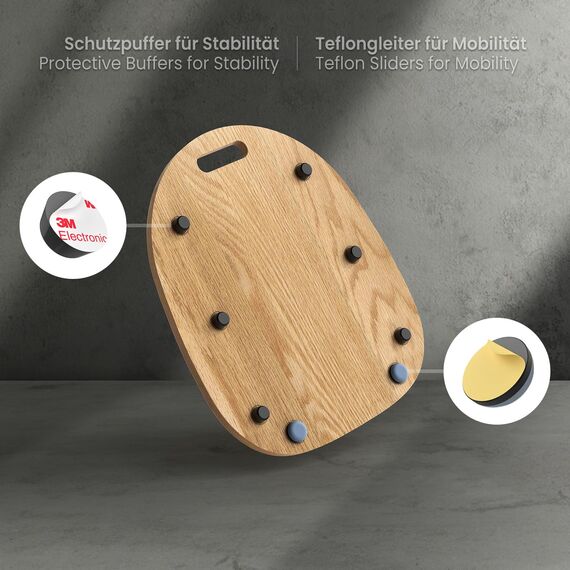 Siegvoll Gleitbrett für TM6 TM5 aus edlem Eichenholz, Gleiter müheloses Verschieben Rollbrett, Zubehör für TM6 TM5