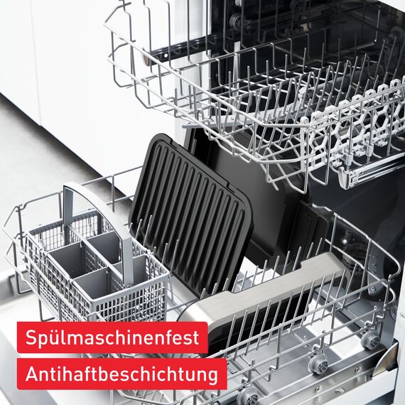 Tefal OptiGrill 4in1 Kontaktgrill mit Backschale, Aufklappbar, Tischgrill, 9 automatische Programme, Garstufenanzeige, spülmaschinengeeignete Teile, Elektrogrill, Backofen, GC776D10