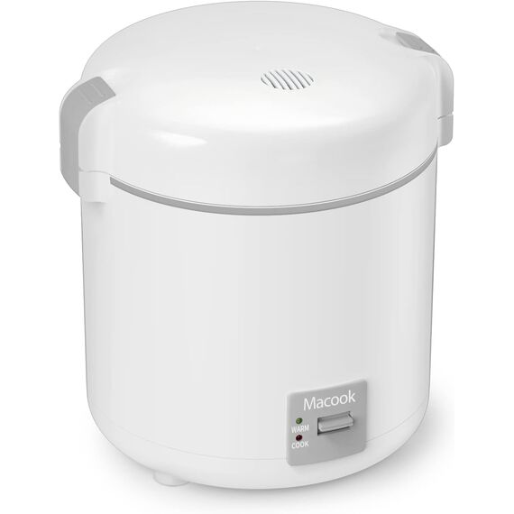 Macook Reiskocher Klein mit Keramik-Innentopf – für 1-2 Personen, (0.3 Liter, 1,5 Tassen), PFOA-frei, Ein-Knopf-Kochen & Warmhaltefunktion, inklusive Messbecher und Löffel, CFXB08-2