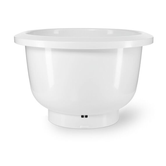 Bosch Kunststoff-Rührschüssel MUZ5KR1, Zubehör passend für Küchenmaschine Serie 4, 3,9 Liter, max. Teigmenge 2,7 kg, bpa-frei, spülmaschinenfest, weiß