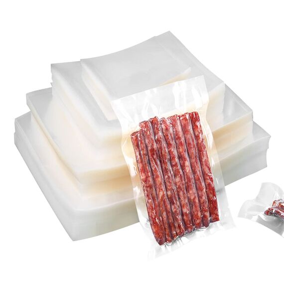 200 Stück Vakuumierbeutel 10x15/15x20/20x25/20x30, Gefrierbeutel, Sous Vide Beutel, BPA-Frei, Eingeprägte Luftrillen, für alle Vakuumierer & Lebensmittel Vakuumiergerät, für Gemüse, Fleisch etc