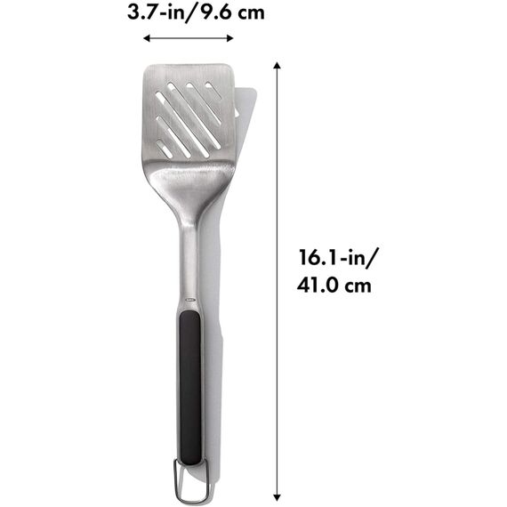 OXO Good Grips Grillwender, 41 cm – spülmaschinenfester Pfannenheber aus Edelstahl – für Burger und mehr