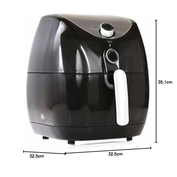 Tower T17021 Heißluftfritteuse für die Ganze Familie mit Schneller Luftzirkulation - 60-Minuten-Timer - Airfryer 4,3L 1500W - Schwarz