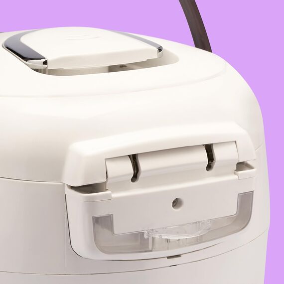 REISHUNGER Digitaler Reiskocher & Dampfgarer Weiß | 1,5 L bis 8 Personen | Warmhaltefunktion, Timer & Premium Innentopf | Multikocher, 12 Programme, 7-Phasen-Technologie