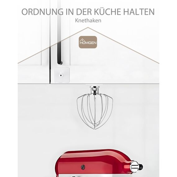 HOMGEN Schneebesen-Aufsatz für KitchenAid 4.5qt 5qt Mixer Standmixer mit neigbarem Kopf Mehlkuchen-Mayonnaise