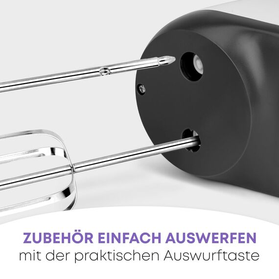 Clatronic Mixer | kraftvoller 400 Watt-Motor | Handmixer | Turbostufe & 5 Geschwindigkeitsstufen | Handrührgerät | spülmaschinengeeignete Edelstahlquirle und -knethaken | HM 3775