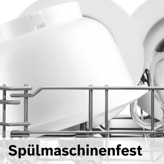 Bosch Kunststoff-Rührschüssel MUZ5KR1, Zubehör passend für Küchenmaschine Serie 4, 3,9 Liter, max. Teigmenge 2,7 kg, bpa-frei, spülmaschinenfest, weiß