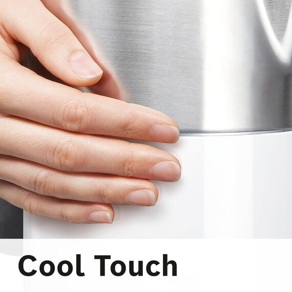 Bosch kabelloser Wasserkocher TWK8611P, Abschaltautomatik, Überhitzungsschutz, Temperaturwahl, Warmhaltefunktion, 1,5 L, 2400 W, weiß