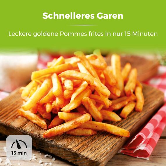 Tower T17021 Heißluftfritteuse für die Ganze Familie mit Schneller Luftzirkulation - 60-Minuten-Timer - Airfryer 4,3L 1500W - Schwarz