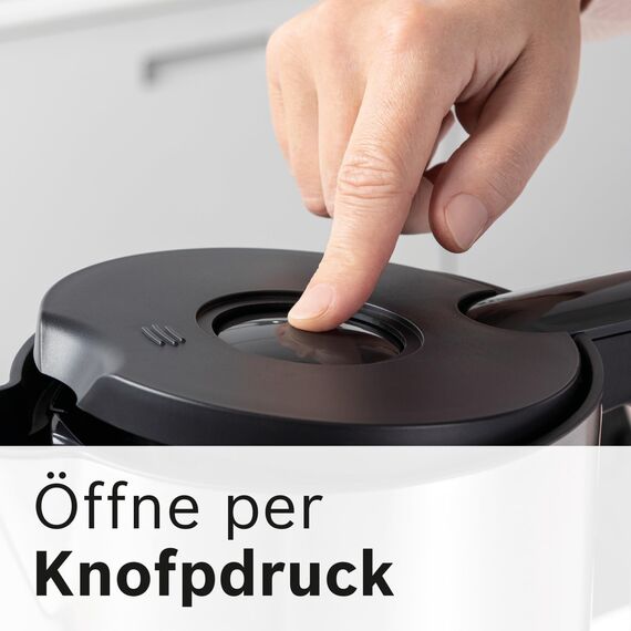 Bosch kabelloser Wasserkocher TWK8611P, Abschaltautomatik, Überhitzungsschutz, Temperaturwahl, Warmhaltefunktion, 1,5 L, 2400 W, weiß