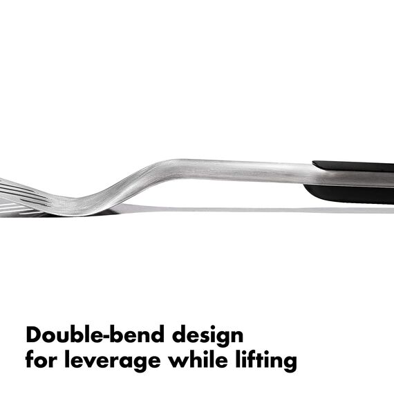 OXO Good Grips Set aus Wender und Zange zum Grillen – spülmaschinenfestes Grillzangen-Set mit Fleischwender aus Edelstahl – 41 cm und 47,5 cm