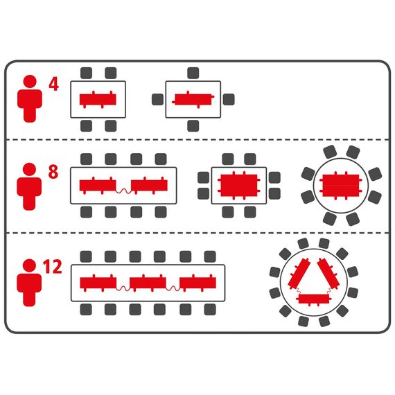 ROMMELSBACHER RC 800 Raclette-Grill fun for 4 (Tischgrill, für 4 Personen, erweiterbar, Parkdeck, Alu-Druckguss-Grillplatte mit Xylan Plus Antihaftbeschichtung, 730 W) silber
