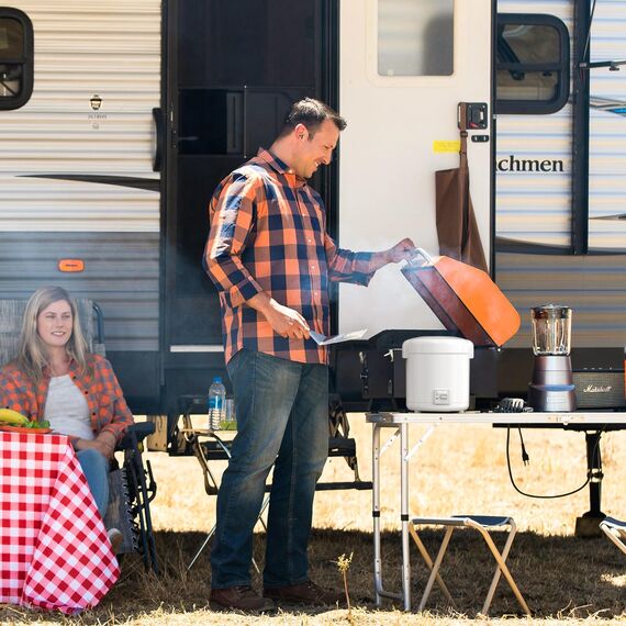 Macook Reiskocher Klein mit Keramik-Innentopf – für 1-2 Personen, (0.3 Liter, 1,5 Tassen), PFOA-frei, Ein-Knopf-Kochen & Warmhaltefunktion, inklusive Messbecher und Löffel, CFXB08-2